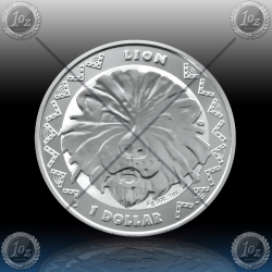 1oz SIERRA LEONE $1 Dollar 2022 (BIG FIVE - LION) UNC